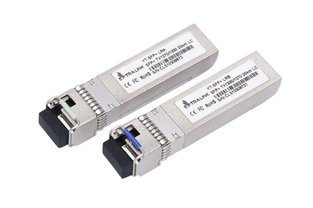 Moduł SFP+ WDM 10Gbps 1270/1330nm, single mode, 20km, LC, DOM, para, dedykowany dla HP/ARUBA Extralink SFP+ 10G - obrazek 1