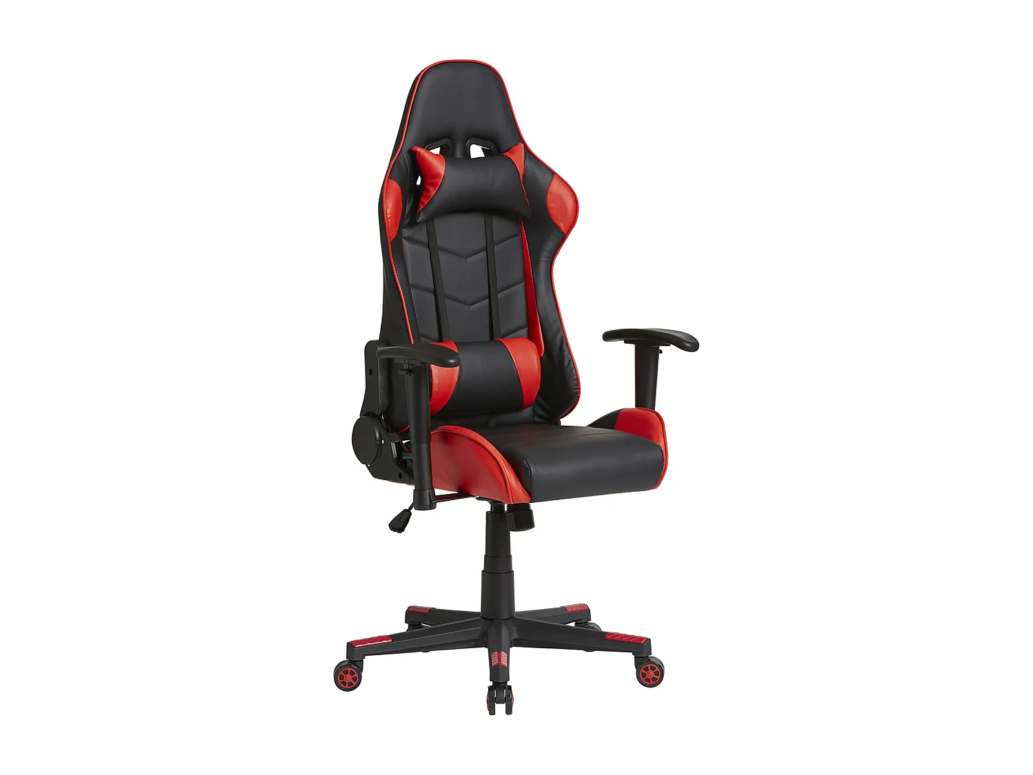 Fotel biurowy do gier Gaming Racer profesjonalny, czerwony, regulacja nachylenia i wysokości 148425 - obrazek 1