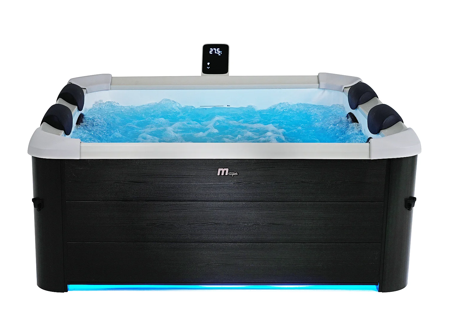 6-osobowe półsztywne szare spa z akcesoriami –128 dysz – dł. 160 x szer. 160 x wys. 65 cm – NAPUKA 522625