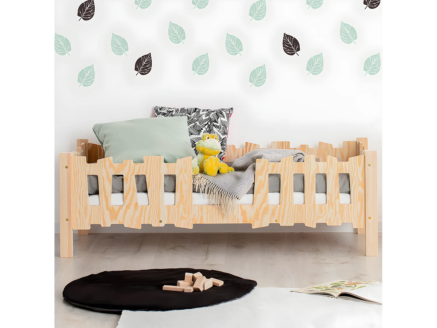 Łóżko dziecięce PIKKO S 70x140 sosna 996799 - obrazek 1