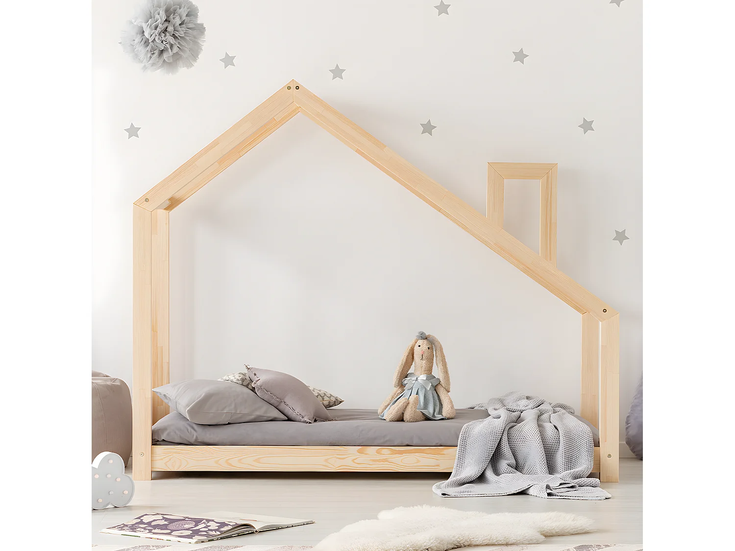 Łóżko dziecięce MILA DMS 90x200 sosna 1206455 - obrazek 1