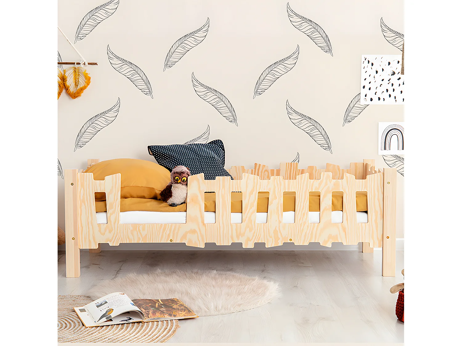 Łóżko dziecięce PIKKO B 90x190 sosna 1206787 - obrazek 1