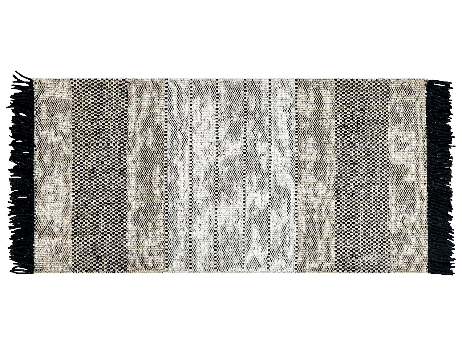 Dywan wełniany 80 x 150 cm beżowo-czarny YAZLIK 696757 - obrazek 1