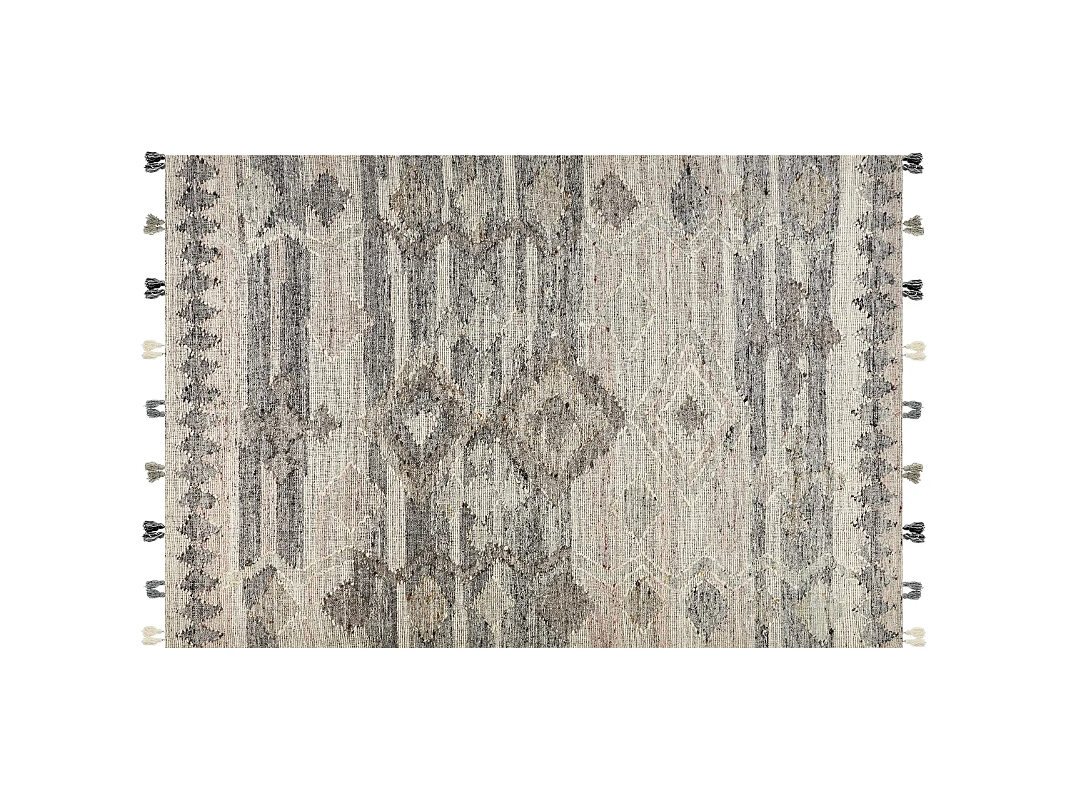 Dywan wełniany kilim 200 x 300 cm szary ARATASHEN 1371429 - obrazek 1