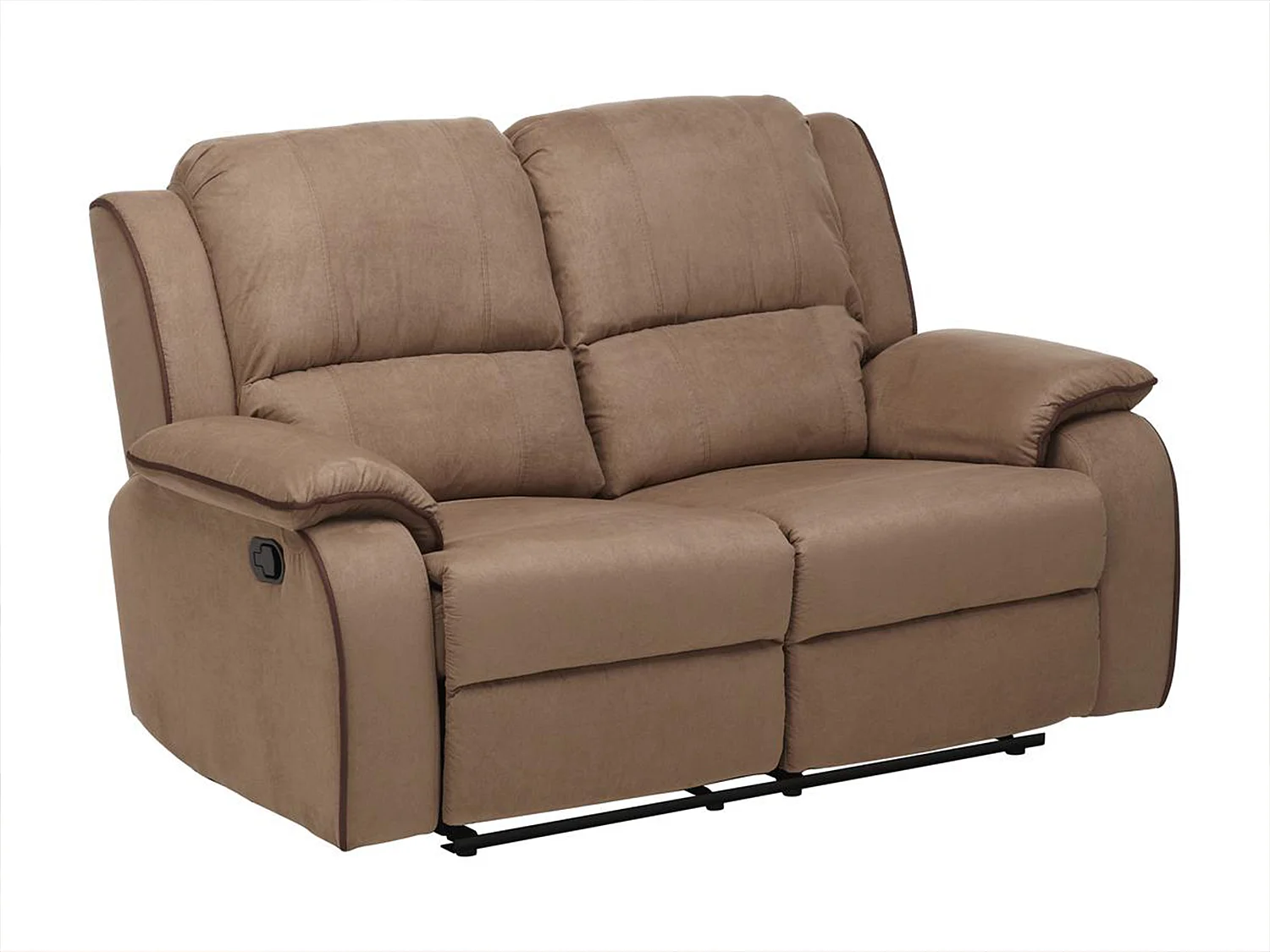 Kanapa 2-osobowa z funkcją relax z mikrofibry HERNANI – Taupe 65126