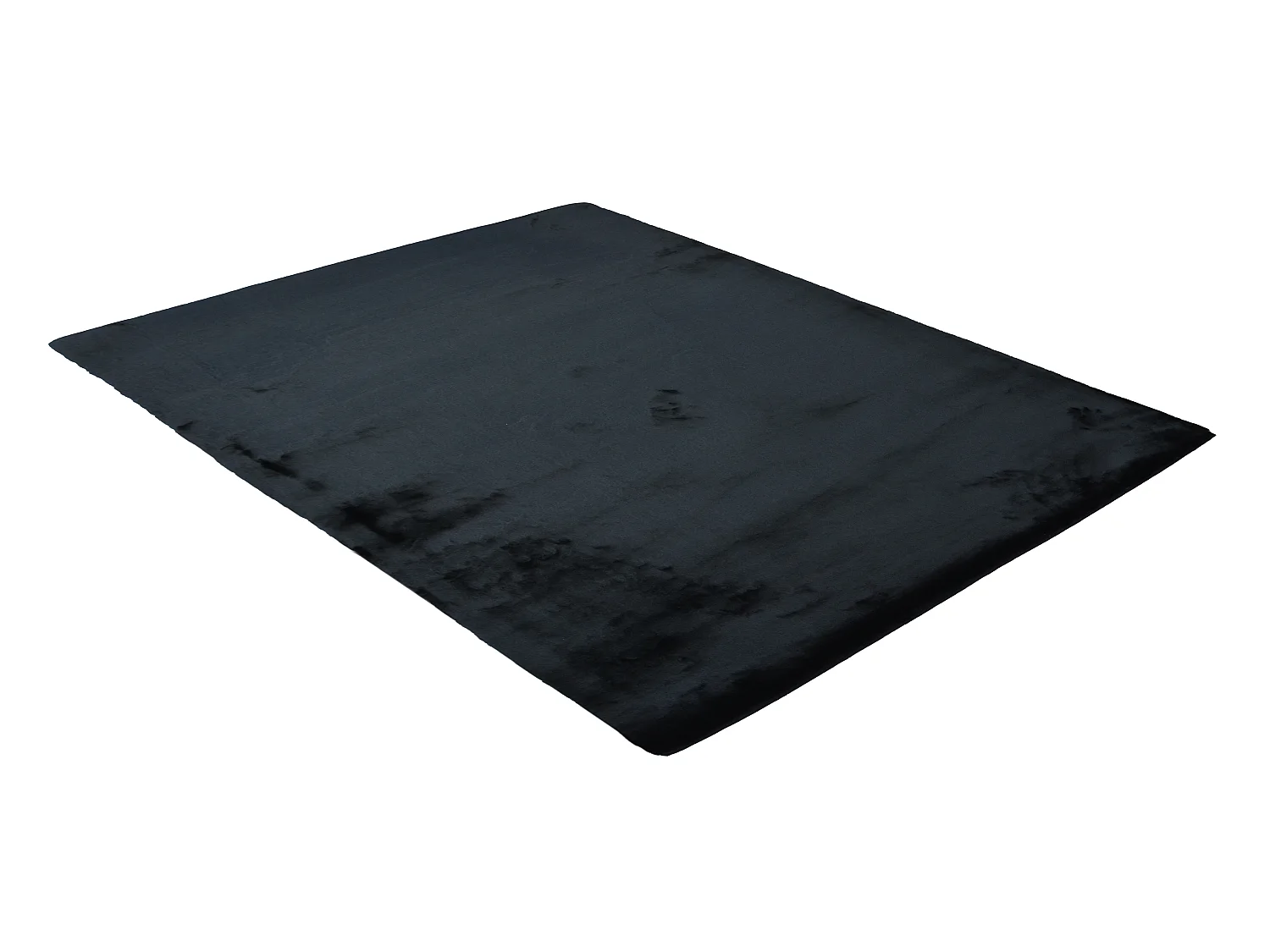 Dywan shaggy z długim włosiem z efektem futra - 160 x 230 cm - Czarny - BUNNY 1387201 - obrazek 1