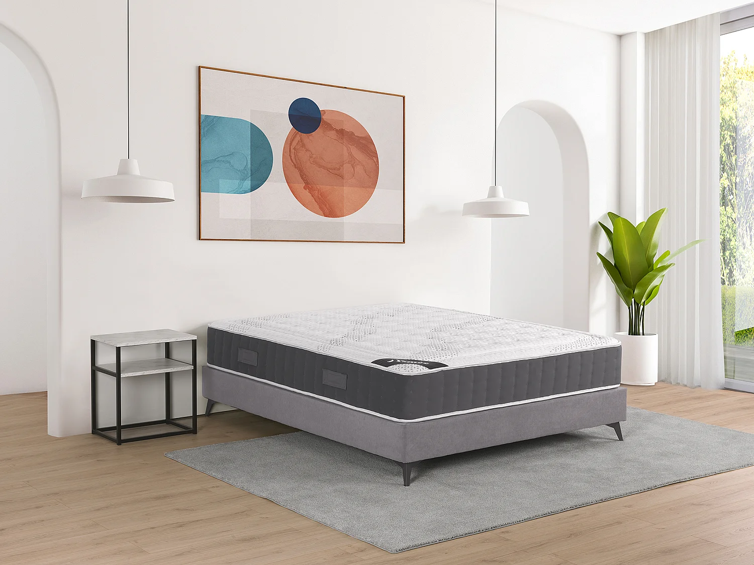 Materac hybrydowy ze sprężynami kieszeniowymi z pamięcią kształtu ATLANTIDE marki YSMÉE gr. 27 cm – 160×200 cm 110267