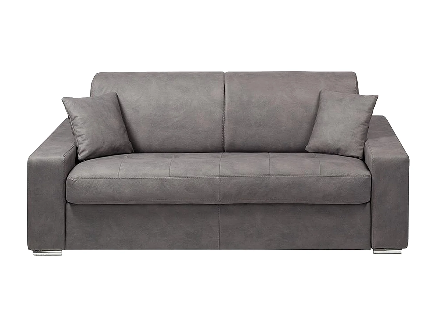 Kanapa 2-osobowa z ekspresowym mechanizmem rozkładania z tkaniny EMIR - Kolor: szary - Miejsce do spania: 120 cm - Materac 14 cm 96775 - obrazek 1