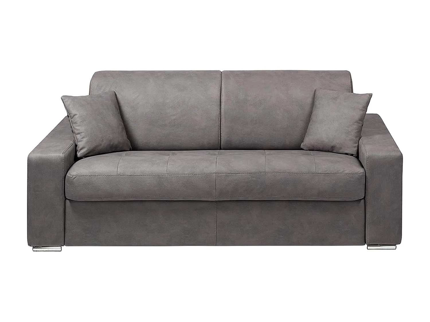 Kanapa 3-osobowa z ekspresowym mechanizmem rozkładania z tkaniny EMIR - Kolor: szary - Miejsce do spania: 140 cm - Materac 22 cm z pamięcią kształtu 96789 - obrazek 1