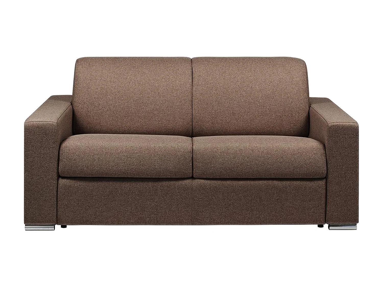 Kanapa 2-osobowa typu express - Kolor: brązowy - Miejsce do spania: 120 cm - Materac 18 cm - CALITO 96123 - obrazek 1