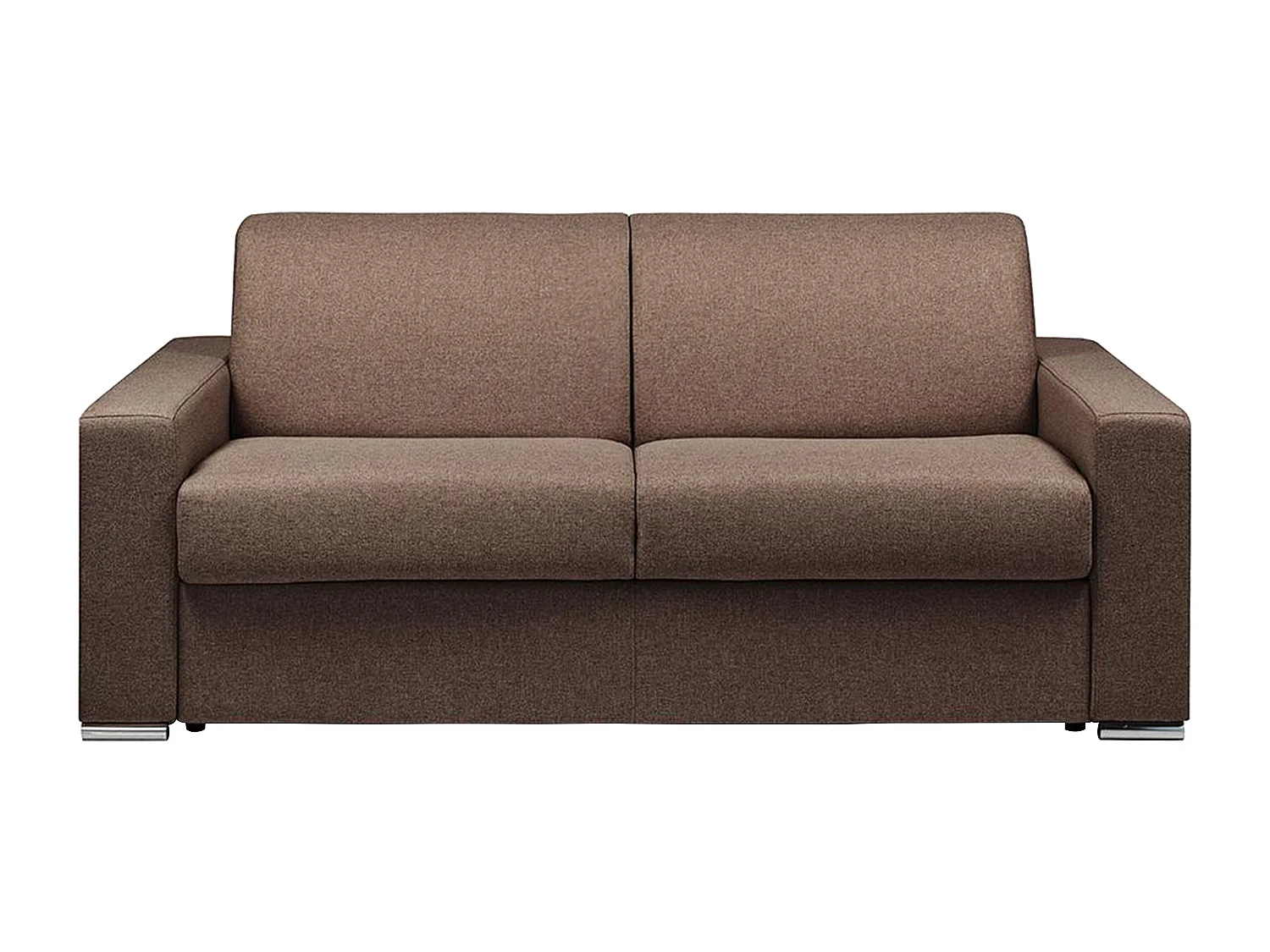 Kanapa 3-osobowa typu express - Kolor: brązowy - Wymiary miejsca do spania: 140 cm - Materac 14 cm - CALITO 96119 - obrazek 1