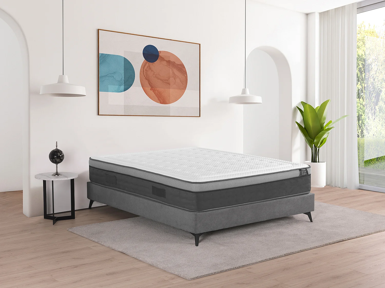Materac hybyrdowy ze sprężynami kieszeniowymi 7-strefowy i z pamięcią kształtu ASGARD marki YSMÉE gr. 30 cm – 180×200 cm 122599