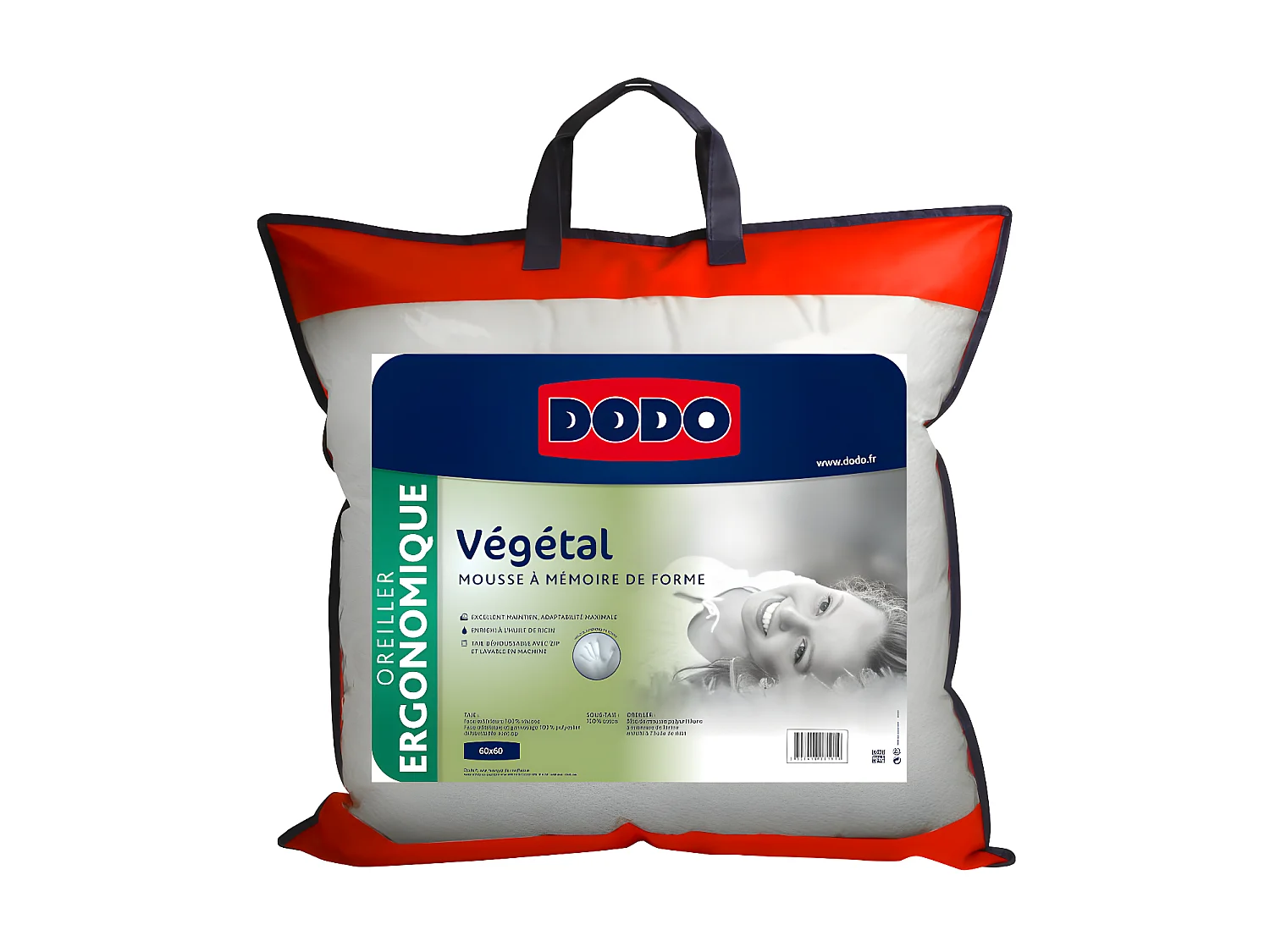 Ergonomiczna poduszka z pamięcią kształtu DODO VEGETAL 60x60 cm 106571 - obrazek 1