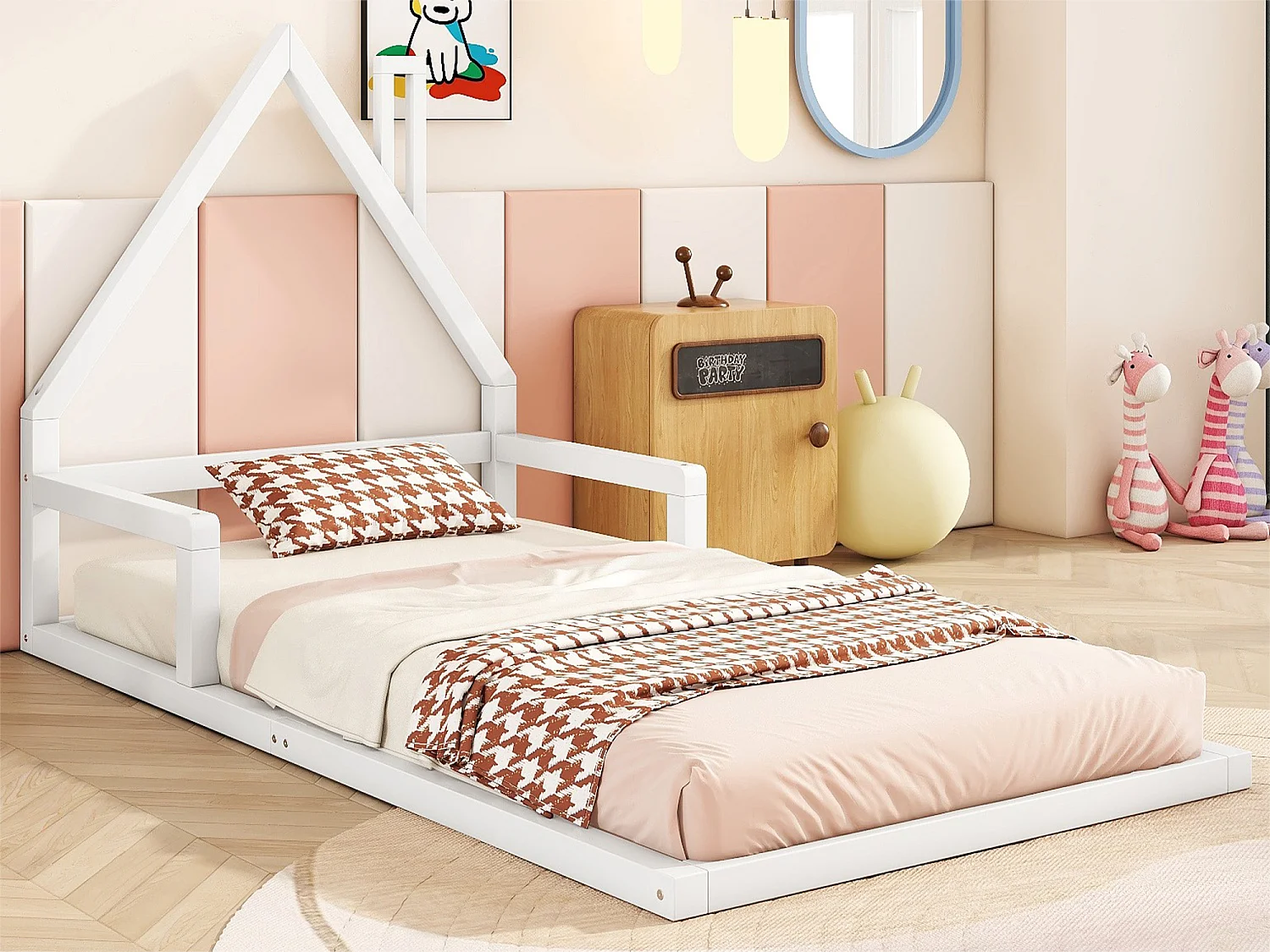 Łóżko dziecięce 90x200 cm - z litego drewna sosnowego - Białe 3268856 - obrazek 1