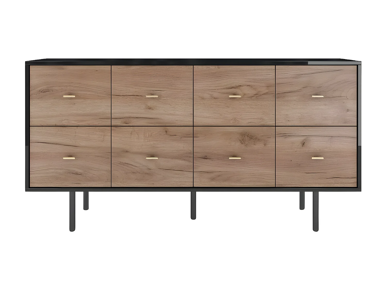 Komoda MAUD 160 czarna/dąb 3275614 - obrazek 1