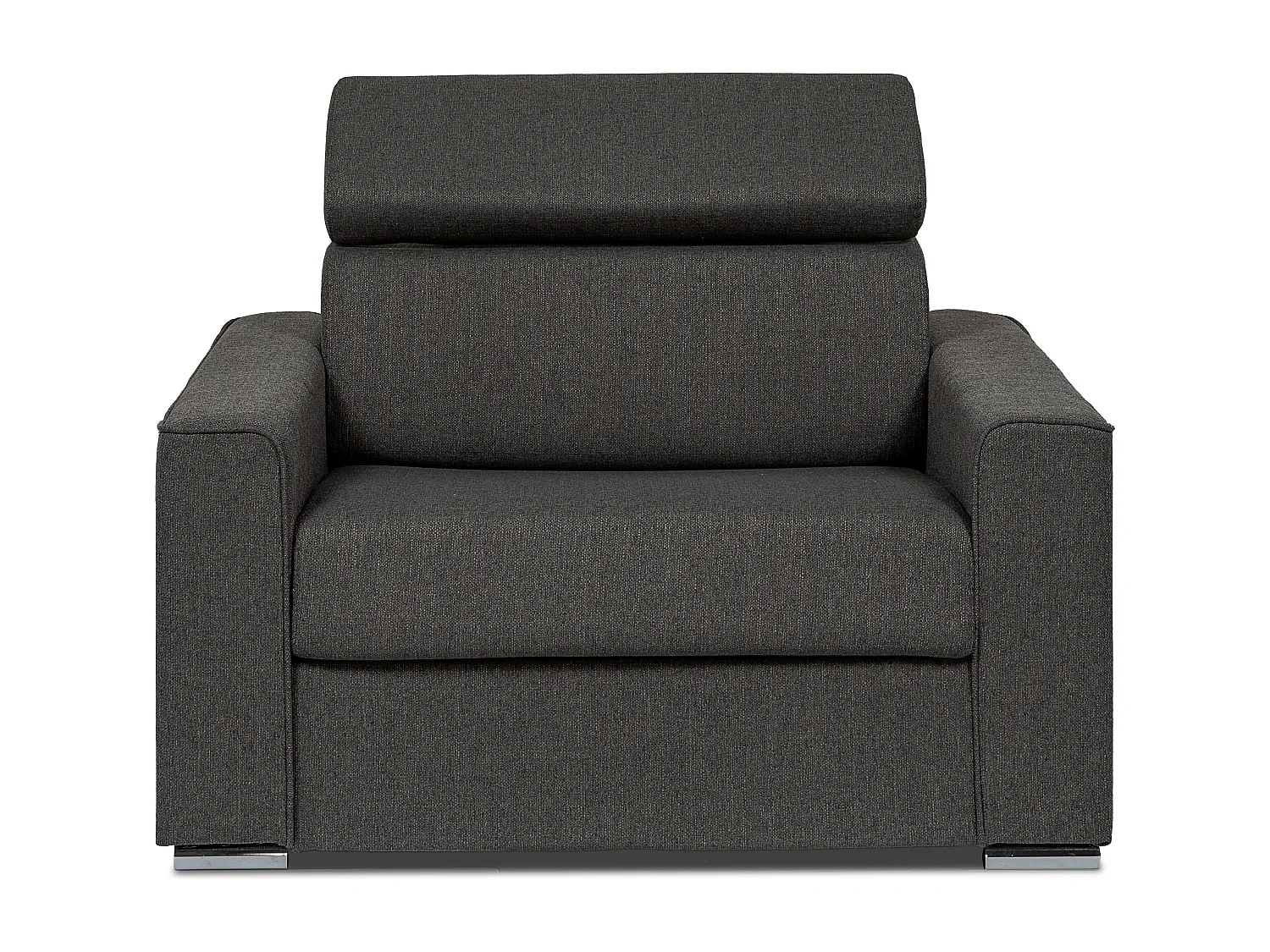 Fotel rozkładany typu express z szarą tapicerką - pow. spania 70 cm - Materac 14 cm - VIZIR 3147455 - obrazek 1