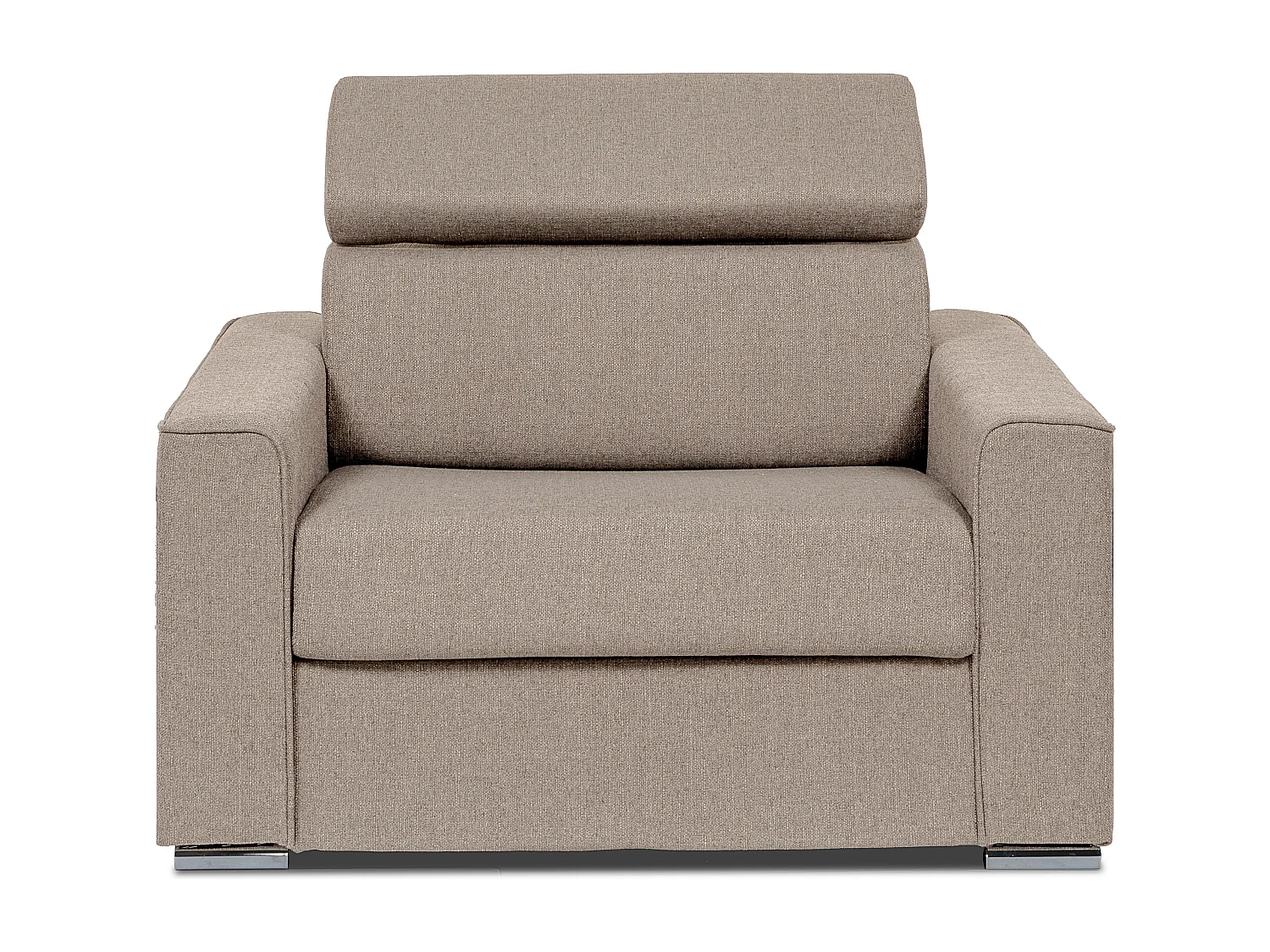 Fotel rozkładany typu express z beżowej tkaniny - pow. spania 70 cm - Materac 14 cm - VIZIR 3294489 - obrazek 1
