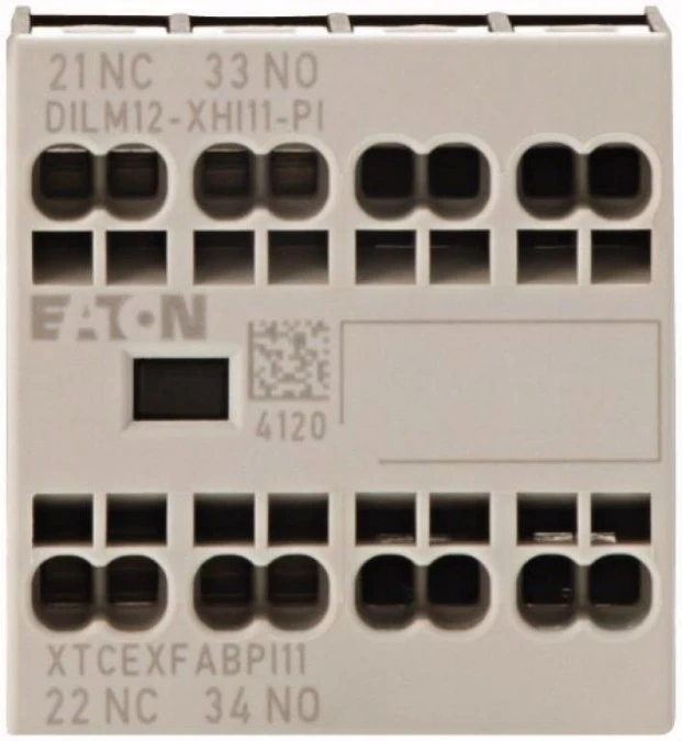 Moduł styków pomocniczych DILM12‑XHI11‑PI 2P 16A 1 Z+1R mocowanie czołowe Push‑In 199456 /5szt./ - obrazek 1