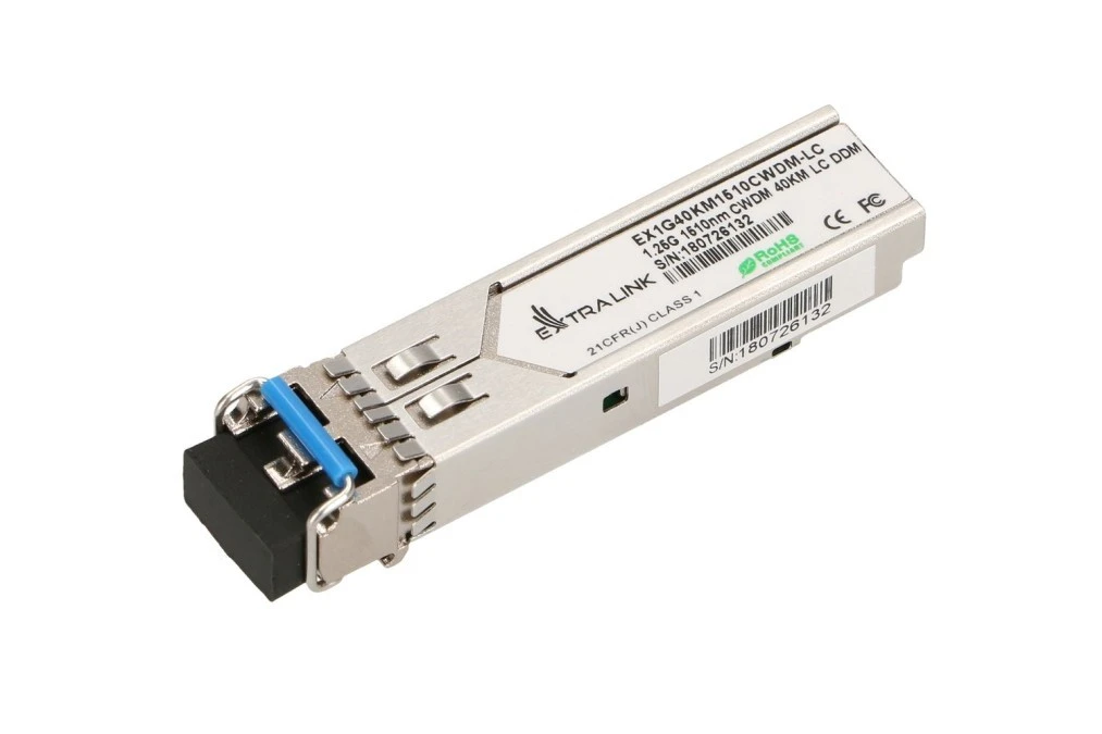 Moduł SFP CWDM 1,25Gbps, 1510nm, single mode, 40km, LC, DOM Extralink SFP 1.25G - obrazek 1