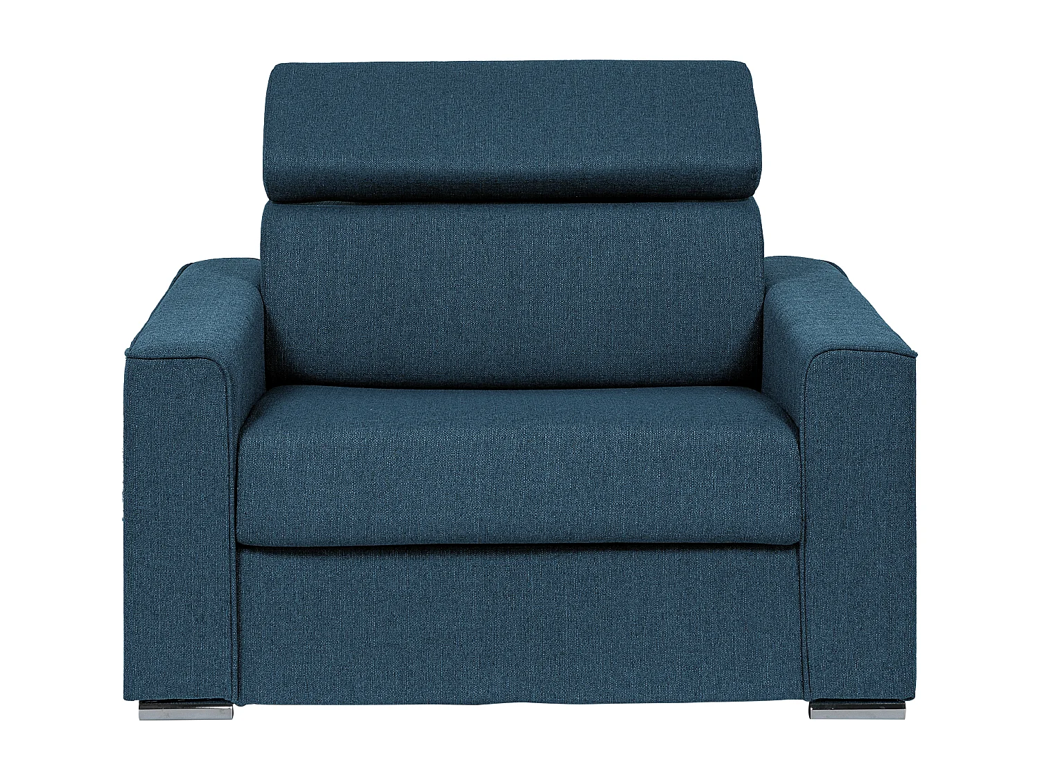 Fotel rozkładany typu express z niebieskiej tkaniny - pow. spania 70 cm - Materac 14 cm - VIZIR 3294491 - obrazek 1