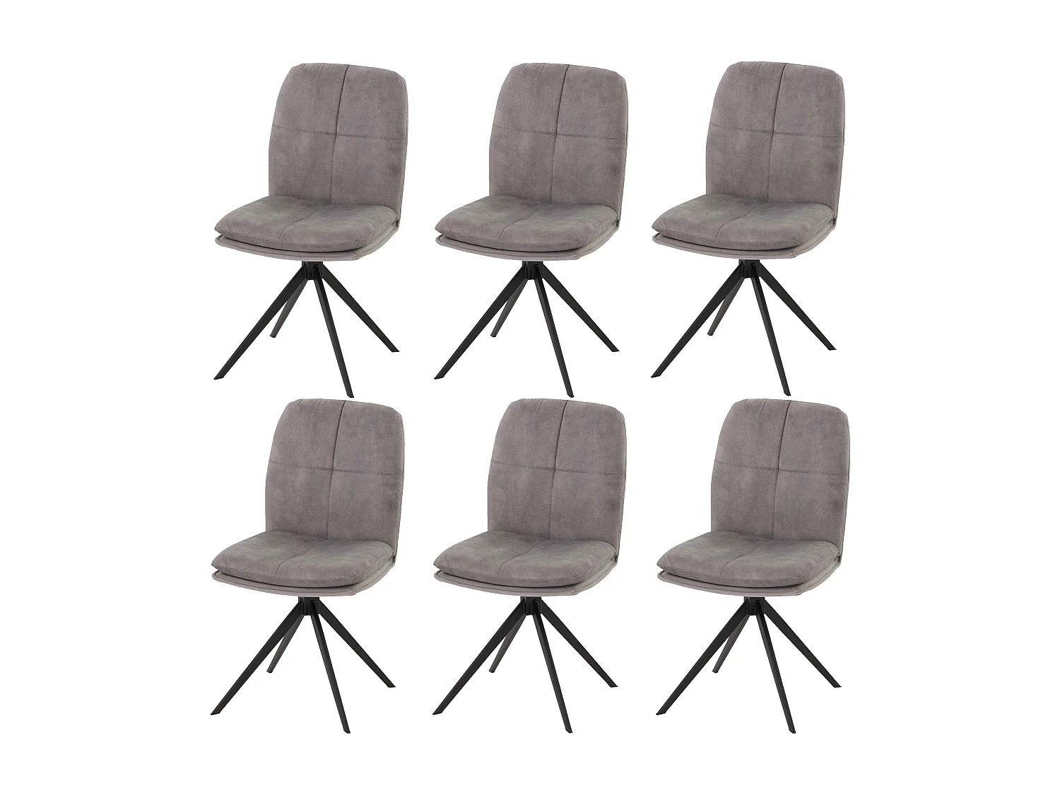 Krzesło do jadalni MCW-M68 (zestaw 6 sztuk), szare 3598482 - obrazek 1