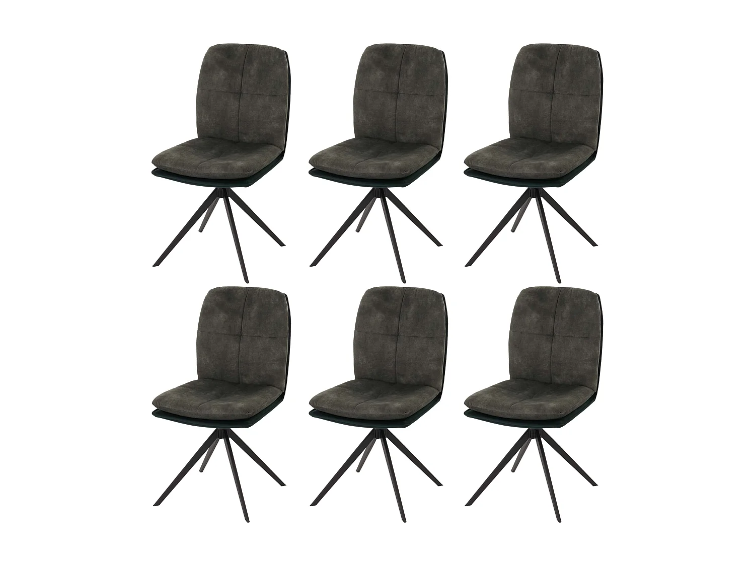Krzesło do jadalni MCW-M68 (zestaw 6 sztuk), zielone 3598483 - obrazek 1
