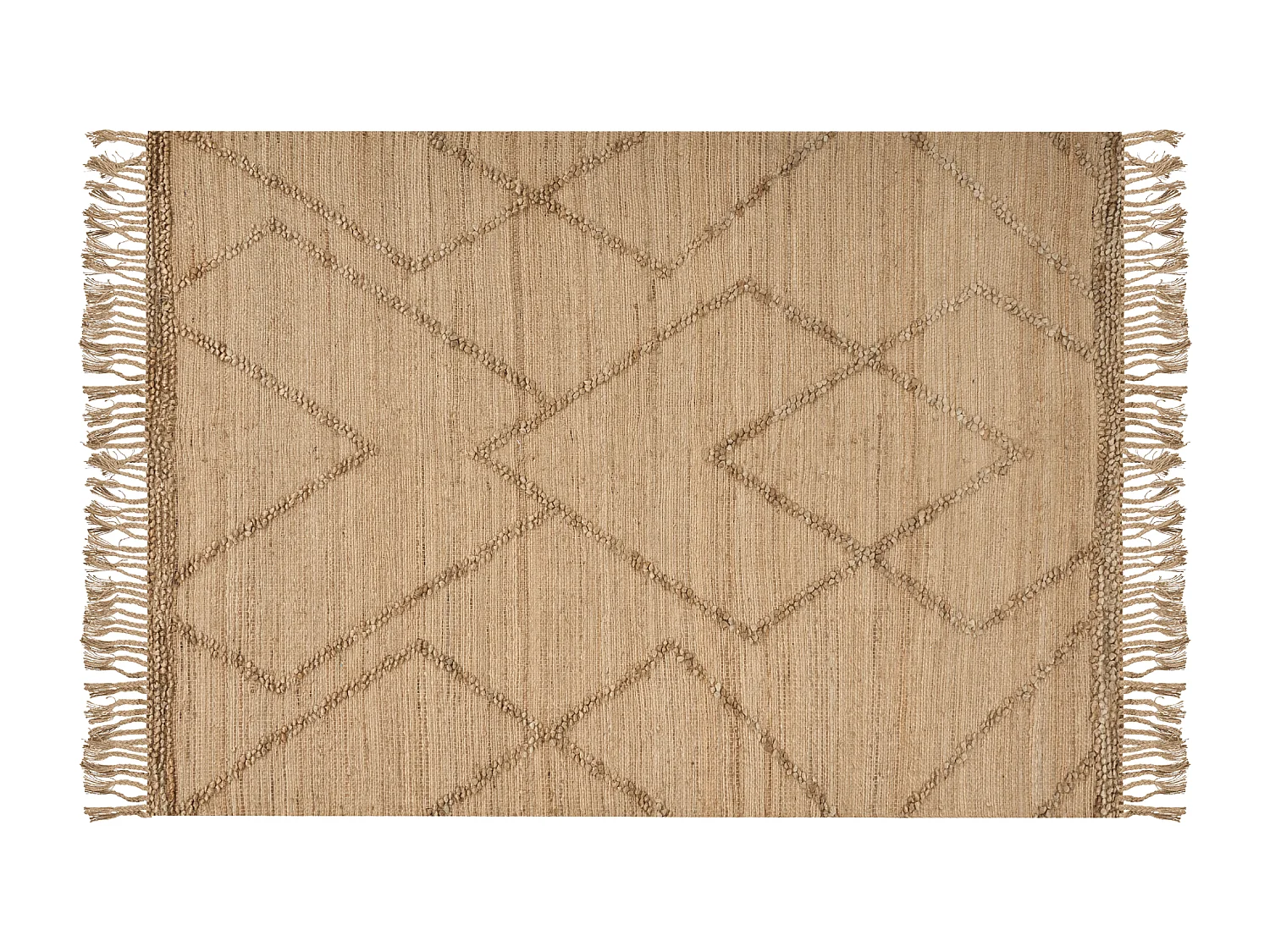 Dywan z juty 200 x 300 cm beżowy HANDERE 1896089 - obrazek 1