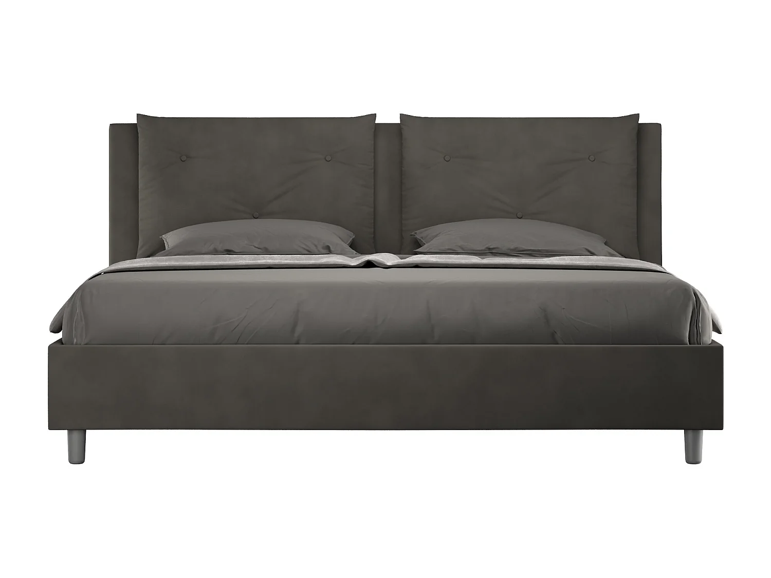 Łóżko kontenerowe king size z wyściółką 170x210 z mikrofibry w kolorze szarym Appia 3693494 - obrazek 1