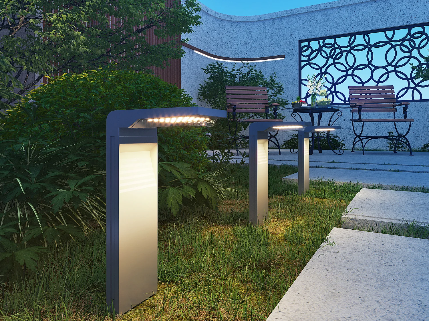 Słupek solarny zewnętrzny – 80 lumenów wys. 41,7 cm – Czarny – ARNUM 2775193