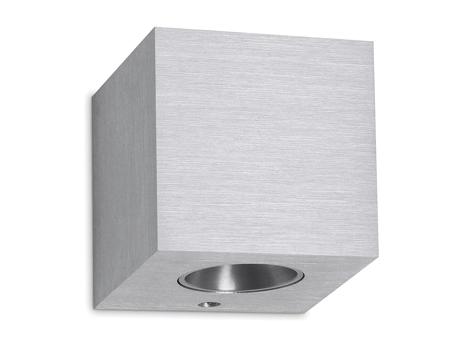 Aluminiowy kinkiet BRICK w nowoczesnym stylu - Szeroko?? 6,5 x wys. 7,2 cm - szczotkowane aluminium - 3W LED SMD - 3K - góra i dó? - 110° - IP20 3748050 - obrazek 1