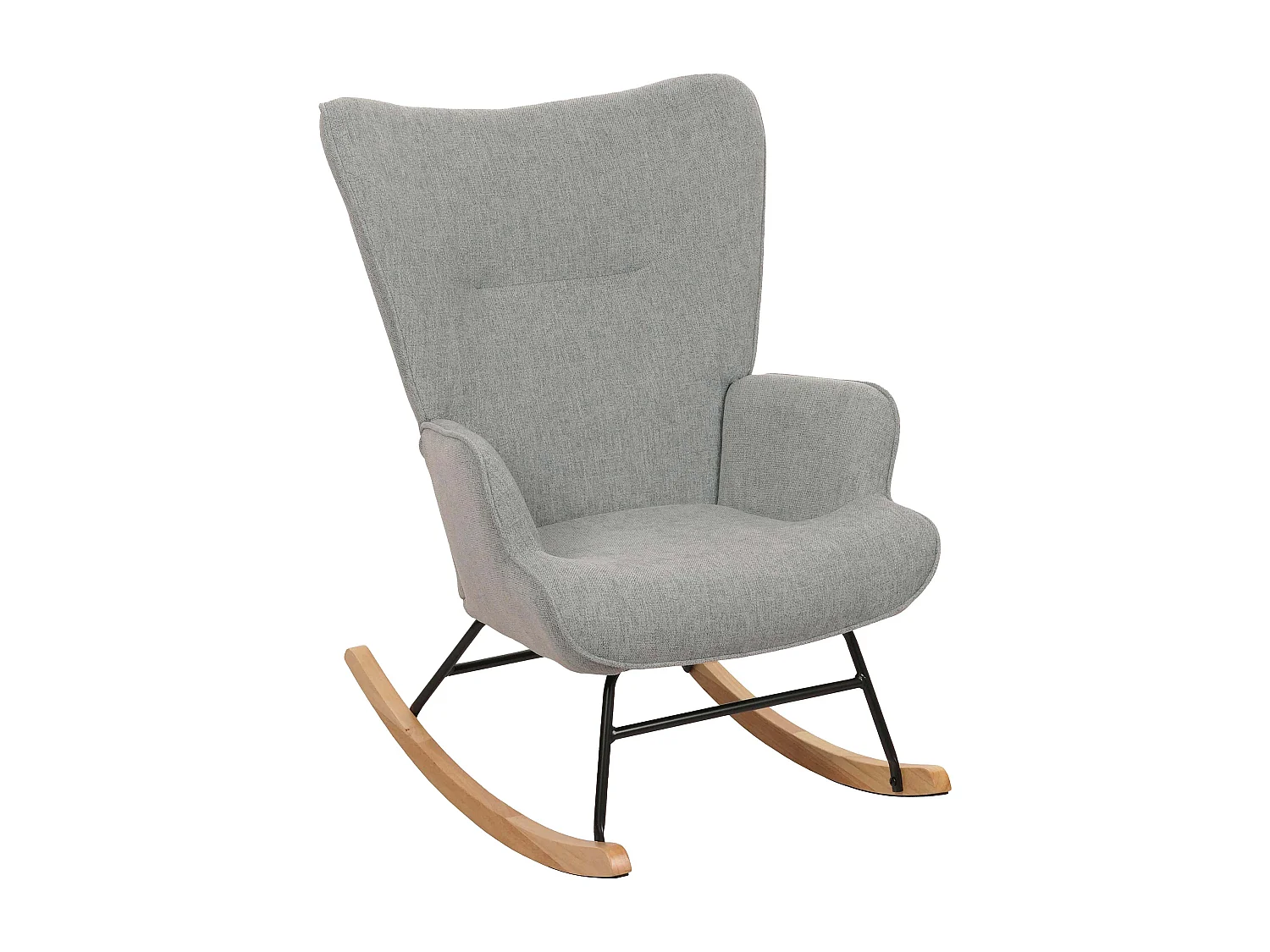 Fotel bujany MCW-N14, szaro-zielony 3748591 - obrazek 1