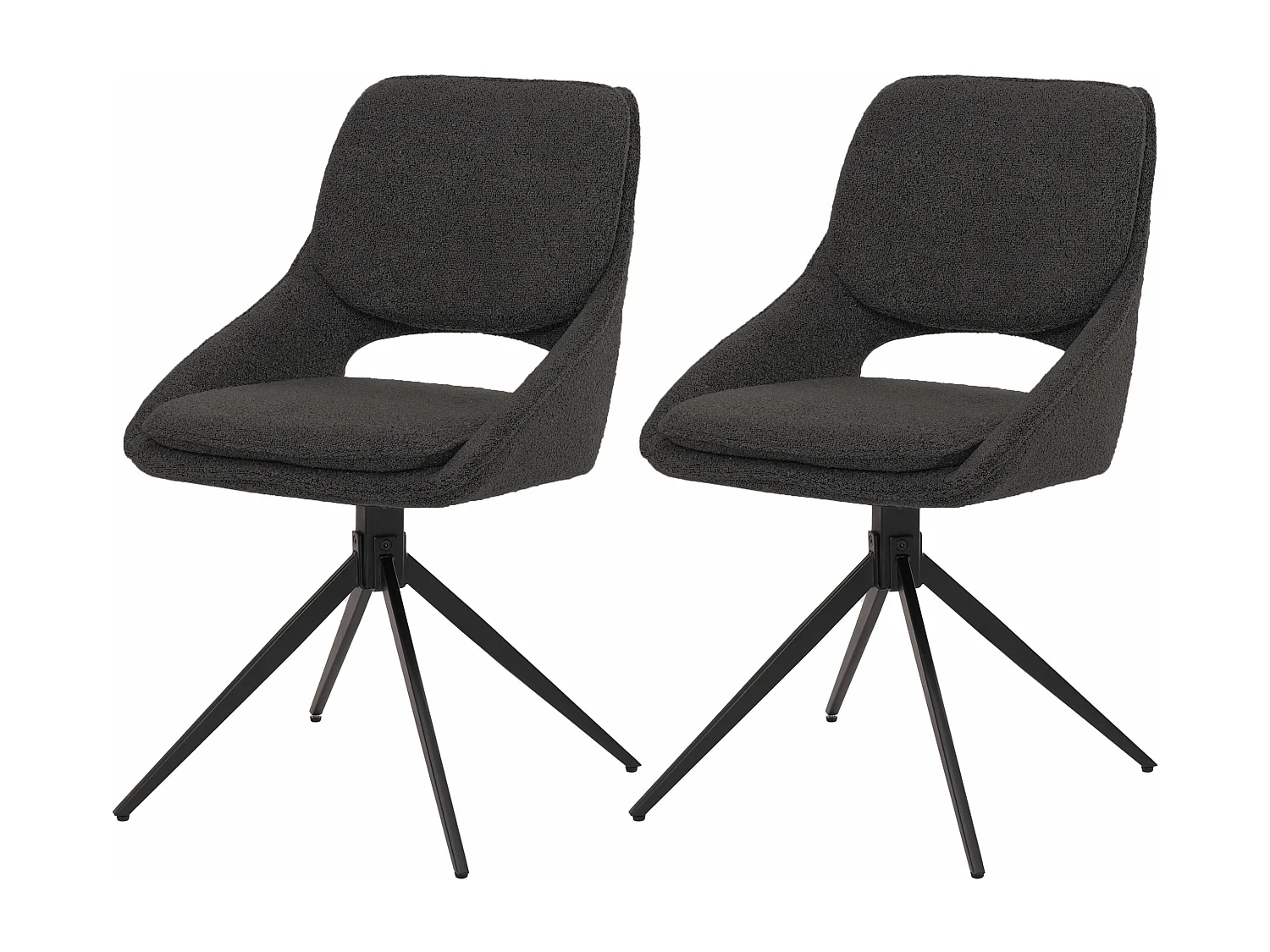 Krzesło do jadalni MCW-N73 (zestaw 2 szt.), ciemnoszare 3771843 - obrazek 1