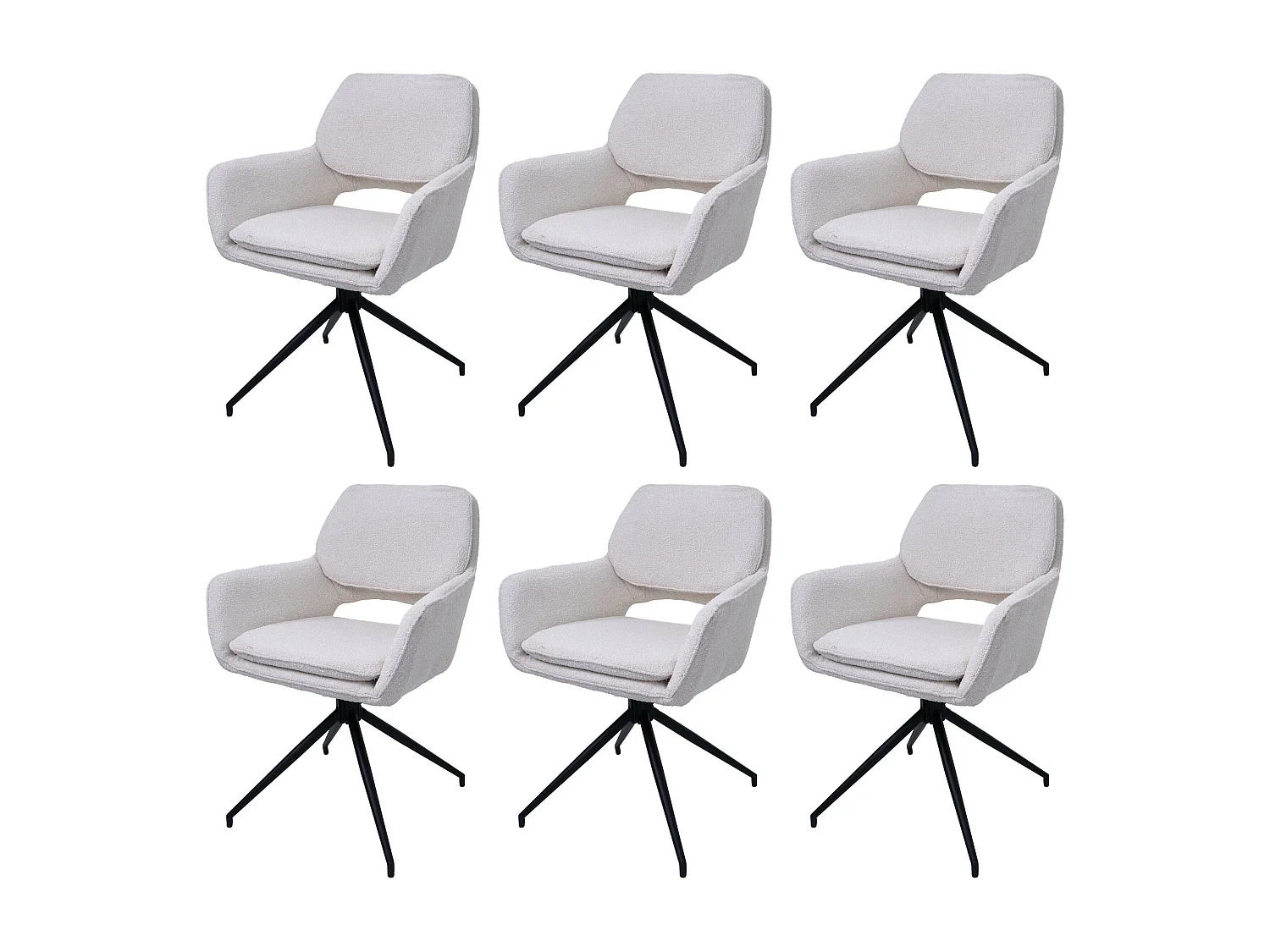 Krzesło do jadalni MCW-N74 (zestaw 6 sztuk), kremowy 3775471 - obrazek 1
