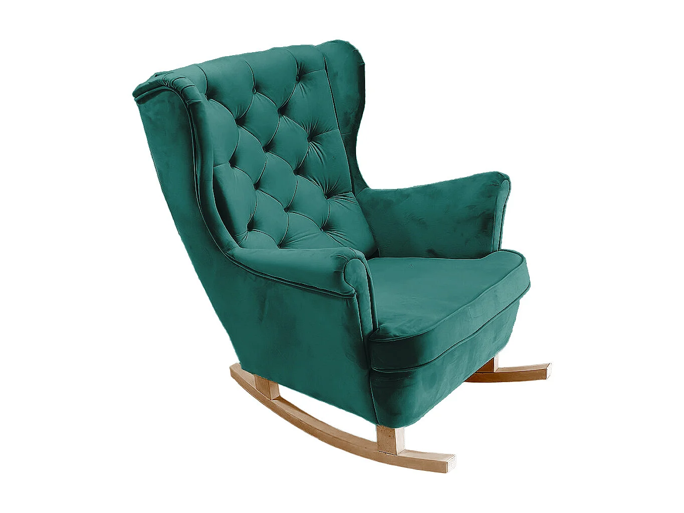 Fotel Relax z Tapicerowanym Siedzeniem i Podłokietnikami, Fotel TV 102x81x95cm Zielony_29852 3862484 - obrazek 1