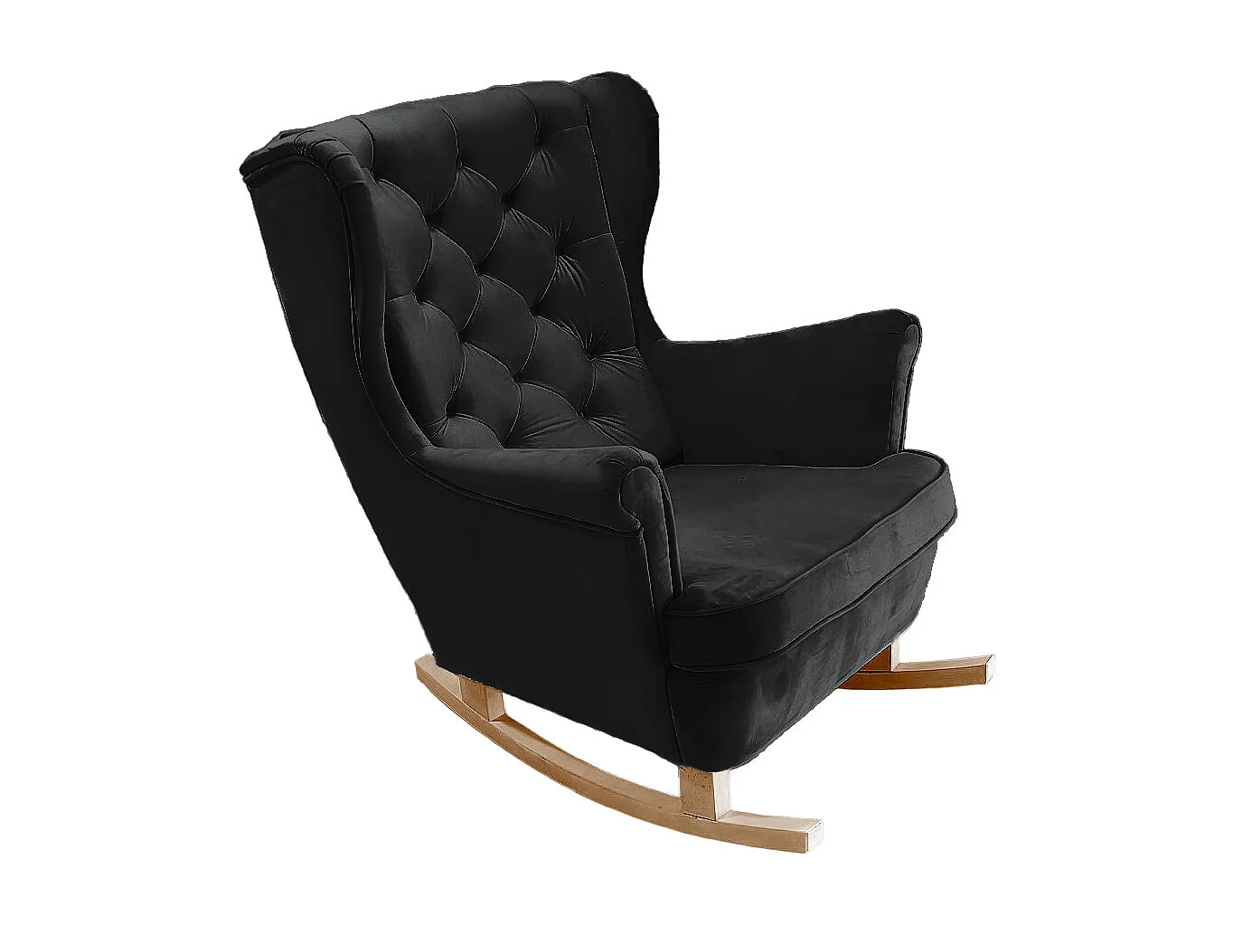 Fotel Relax z Tapicerowanym Siedzeniem i Podłokietnikami, Fotel TV 102x81x95cm Czarny_29861 3862489 - obrazek 1