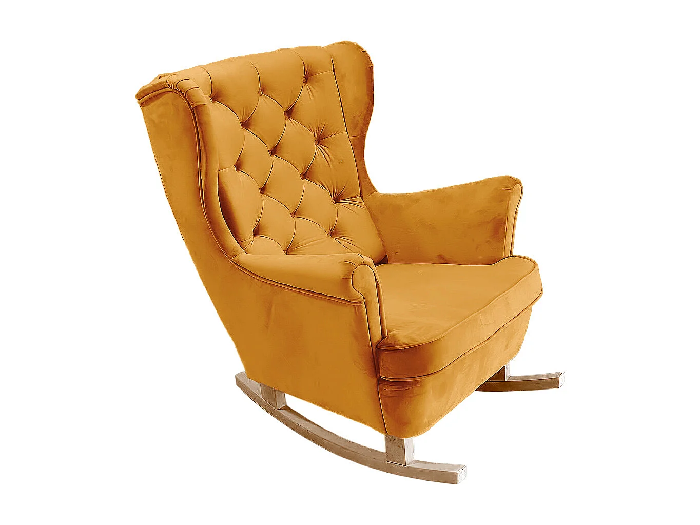 Fotel Relax z Tapicerowanym Siedzeniem i Podłokietnikami, Fotel TV 102x81x95cm Złoty_29821 3862503 - obrazek 1
