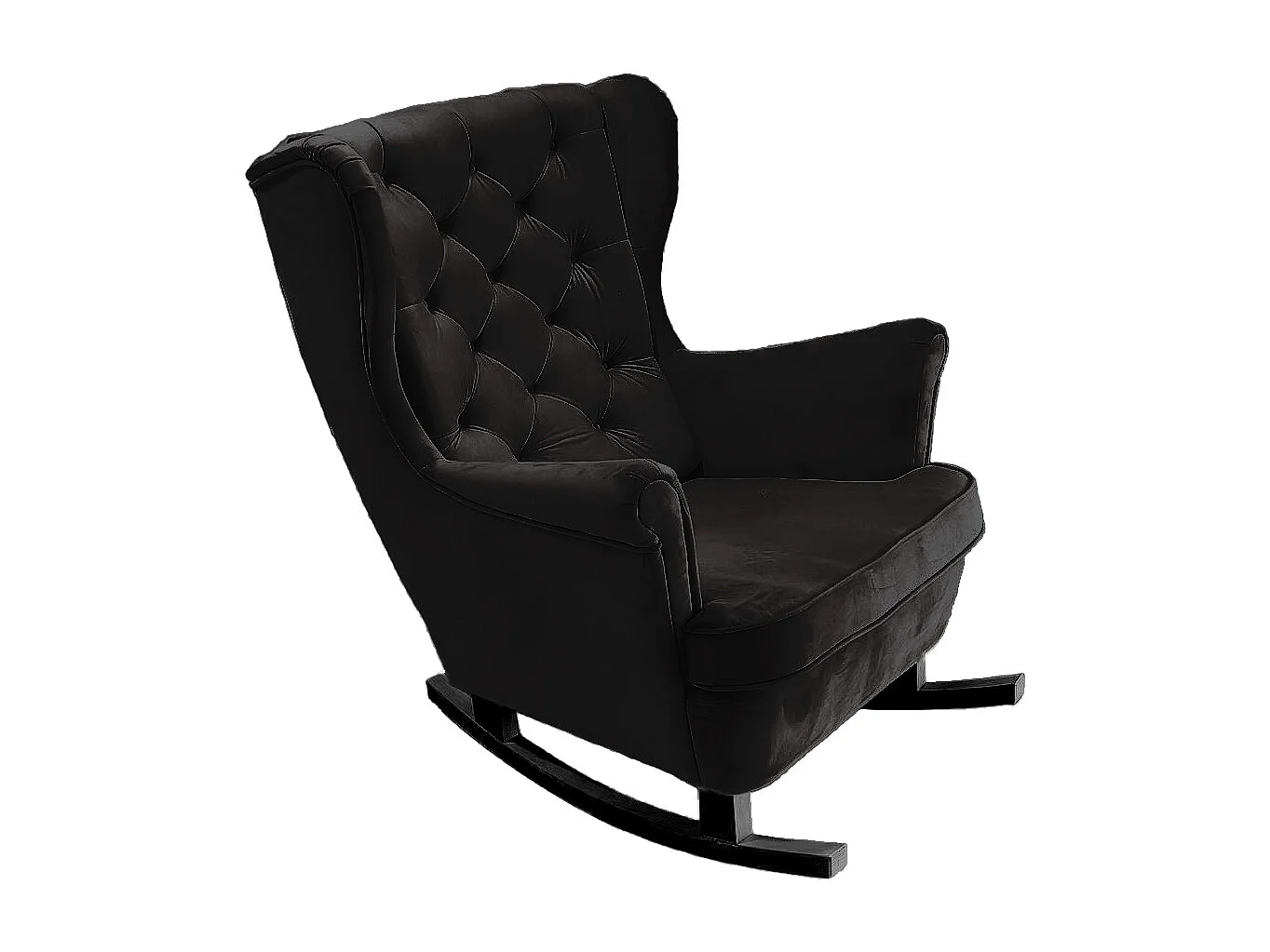 Fotel Relax z Tapicerowanym Siedzeniem i Podłokietnikami, Fotel TV 102x81x95cm Czarny_29884 3862507 - obrazek 1