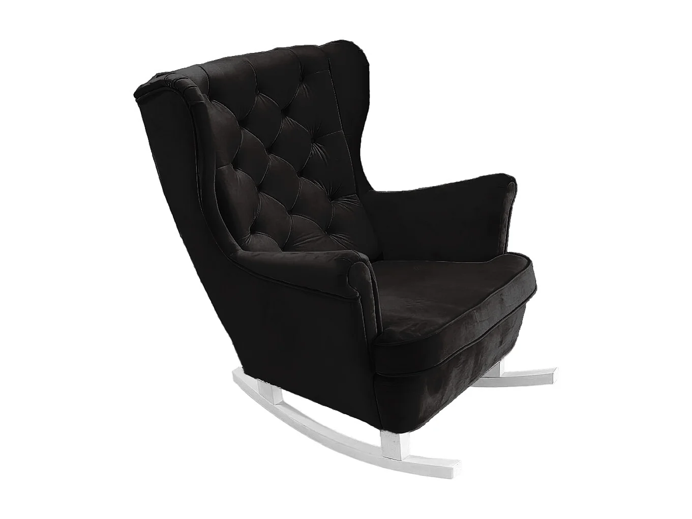Fotel Relax z Tapicerowanym Siedzeniem i Podłokietnikami, Fotel TV 102x81x95cm Czarny_29884 3862528 - obrazek 1