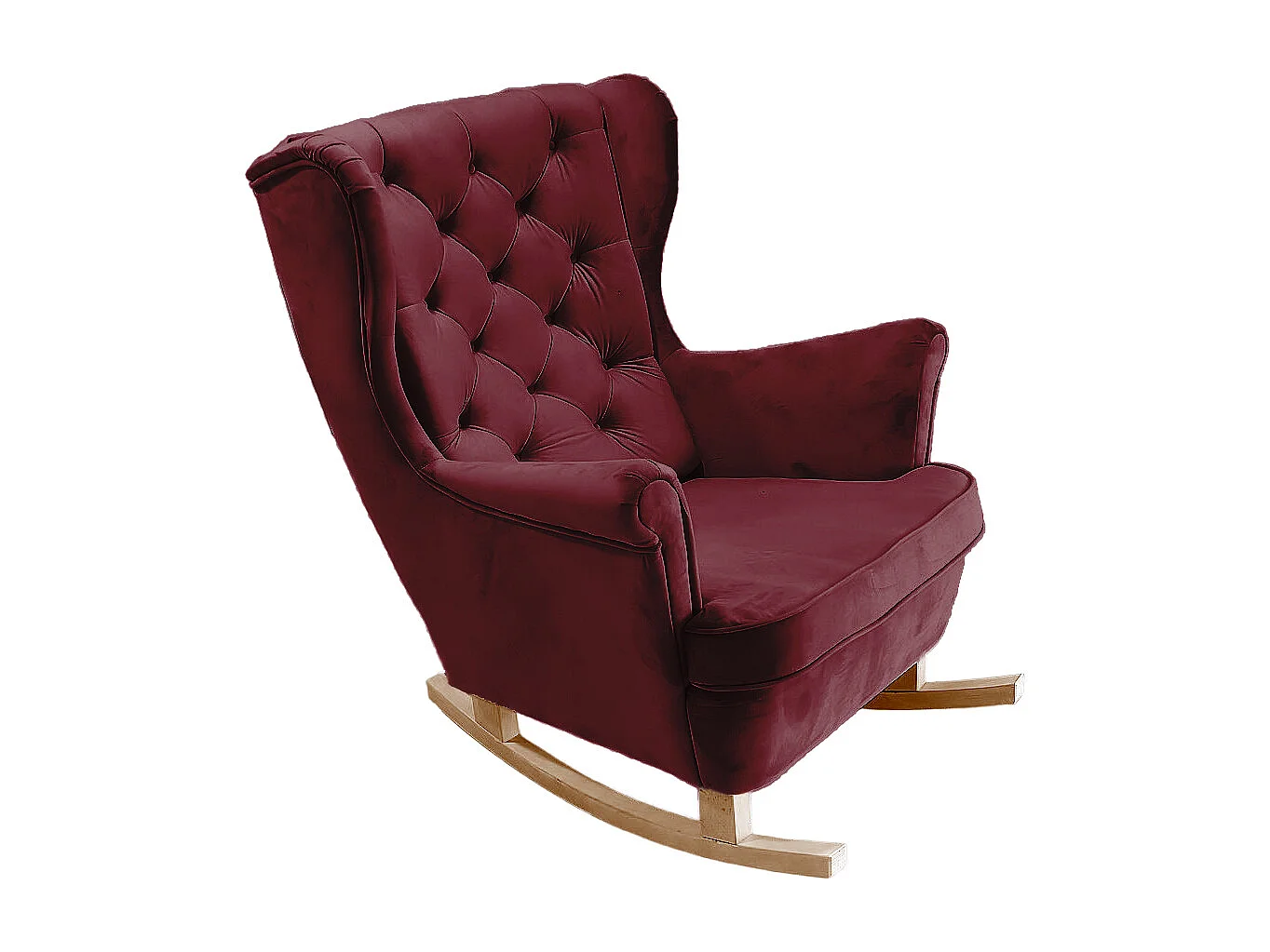 Fotel Relax z Tapicerowanym Siedzeniem i Podłokietnikami, Fotel TV 102x81x95cm Bordowy_29835 3862533 - obrazek 1
