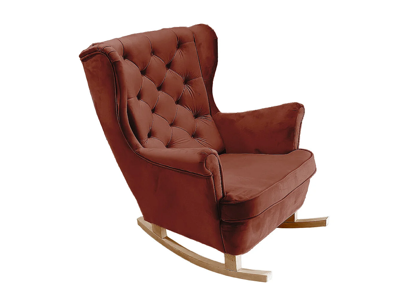Fotel Relax z Tapicerowanym Siedzeniem i Podłokietnikami, Fotel TV 102x81x95cm Bordowy_29833 3862538 - obrazek 1