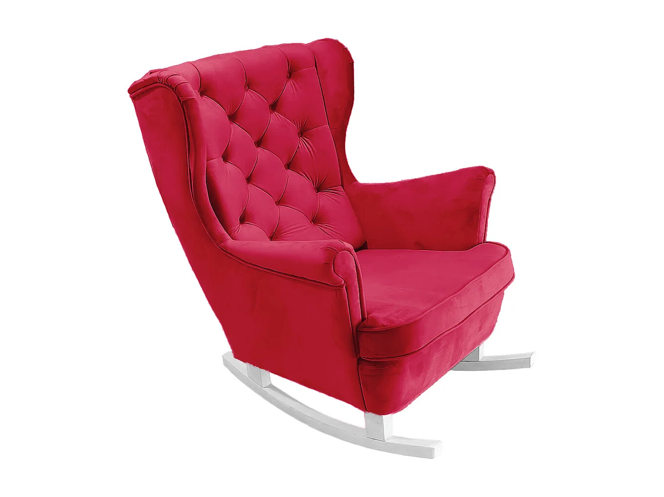 Fotel Relax z Tapicerowanym Siedzeniem i Podłokietnikami, Fotel TV 102x81x95cm Czerwony_29837 3862540 - obrazek 1