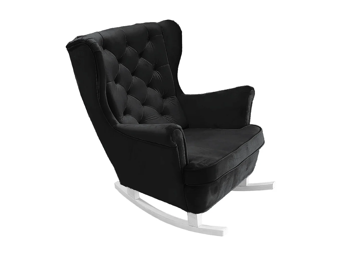 Fotel Relax z Tapicerowanym Siedzeniem i Podłokietnikami, Fotel TV 102x81x95cm Czarny_29861 3862545 - obrazek 1