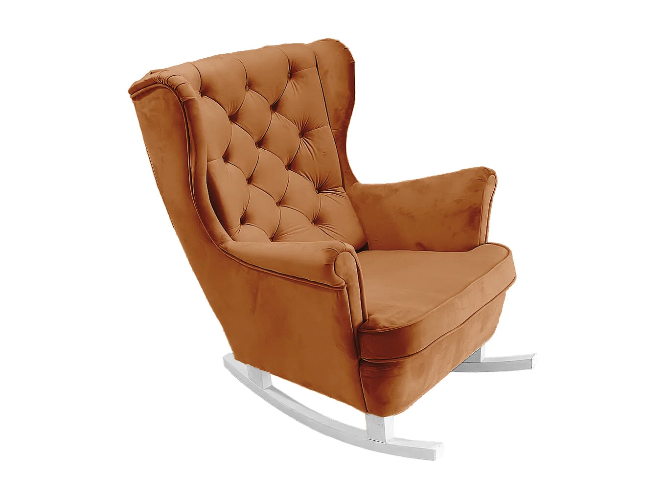Fotel Relax z Tapicerowanym Siedzeniem i Podłokietnikami, Fotel TV 102x81x95cm Pomarańczowy_29824 3862547 - obrazek 1
