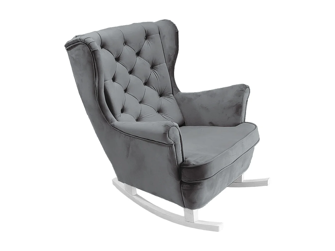 Fotel Relax z Tapicerowanym Siedzeniem i Podłokietnikami, Fotel TV 102x81x95cm Popiel_29858 3862552 - obrazek 1