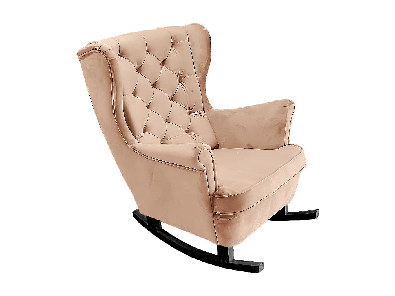 Fotel Relax z Tapicerowanym Siedzeniem i Podłokietnikami, Fotel TV 102x81x95cm Pudrowy róż_29829 3862562 - obrazek 1