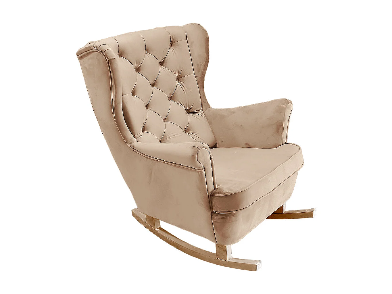 Fotel Relax z Tapicerowanym Siedzeniem i Podłokietnikami, Fotel TV 102x81x95cm Beżowy_29800 3862563 - obrazek 1