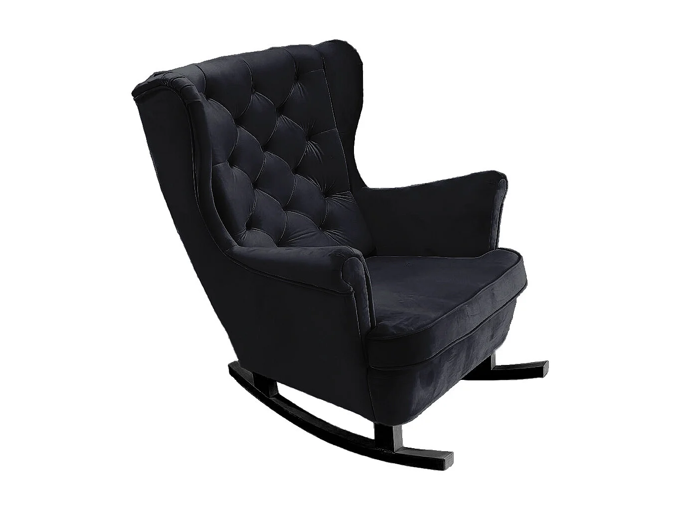 Fotel Relax z Tapicerowanym Siedzeniem i Podłokietnikami, Fotel TV 102x81x95cm Czarny_29862 3862571 - obrazek 1