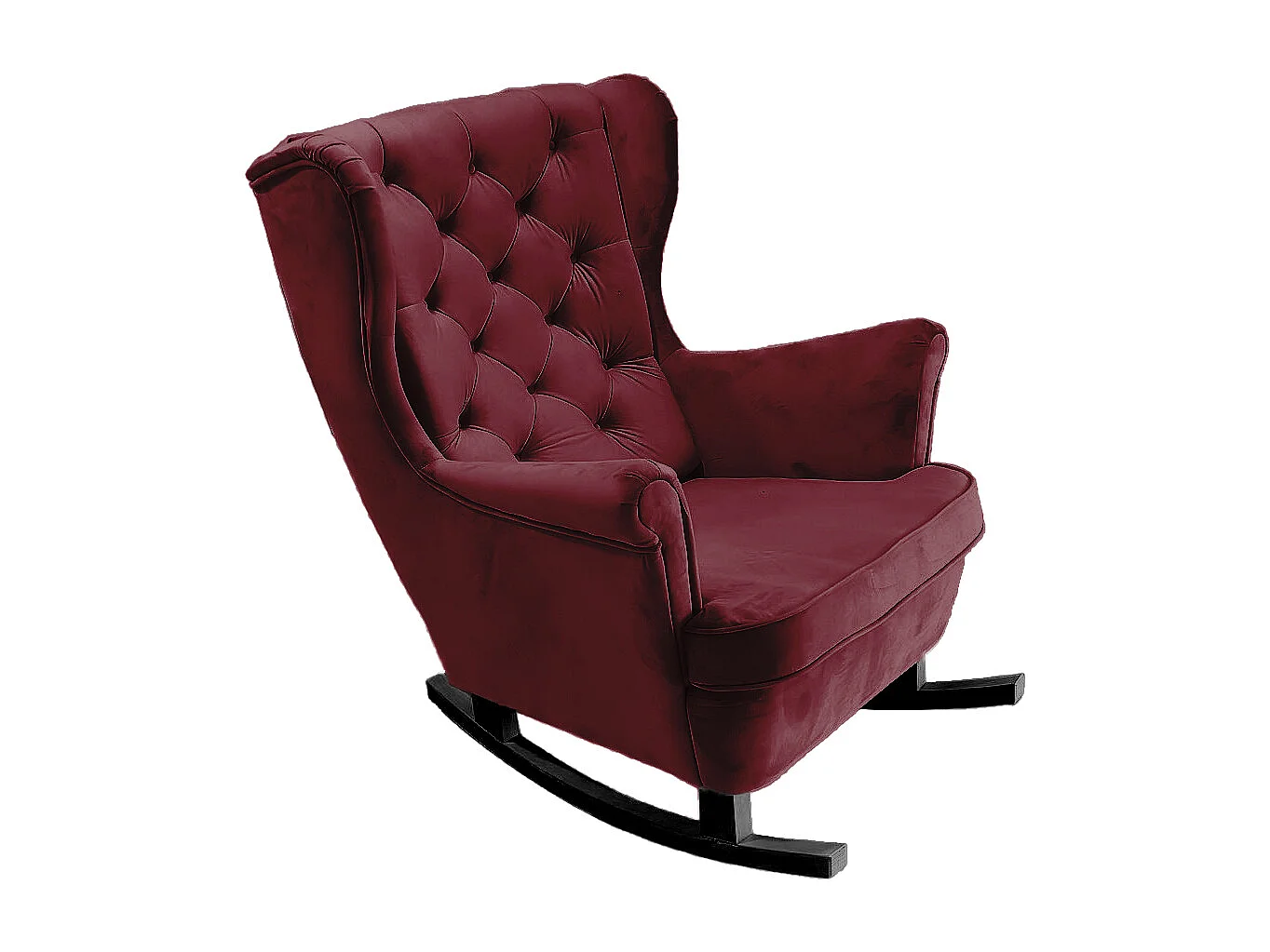 Fotel Relax z Tapicerowanym Siedzeniem i Podłokietnikami, Fotel TV 102x81x95cm Bordowy_29835 3862573 - obrazek 1