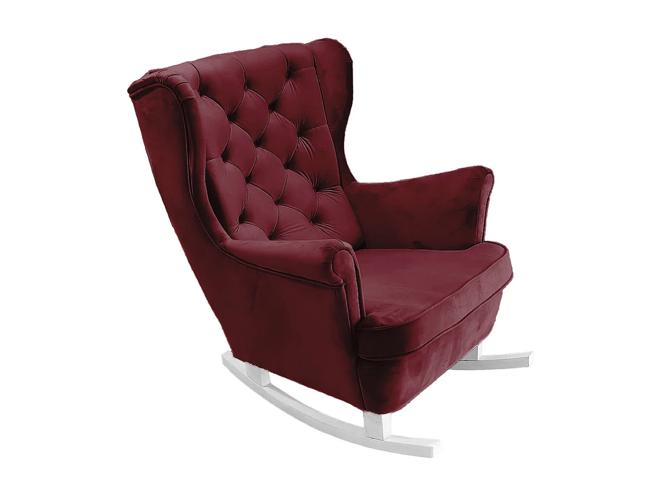 Fotel Relax z Tapicerowanym Siedzeniem i Podłokietnikami, Fotel TV 102x81x95cm Bordowy_29835 3862586 - obrazek 1
