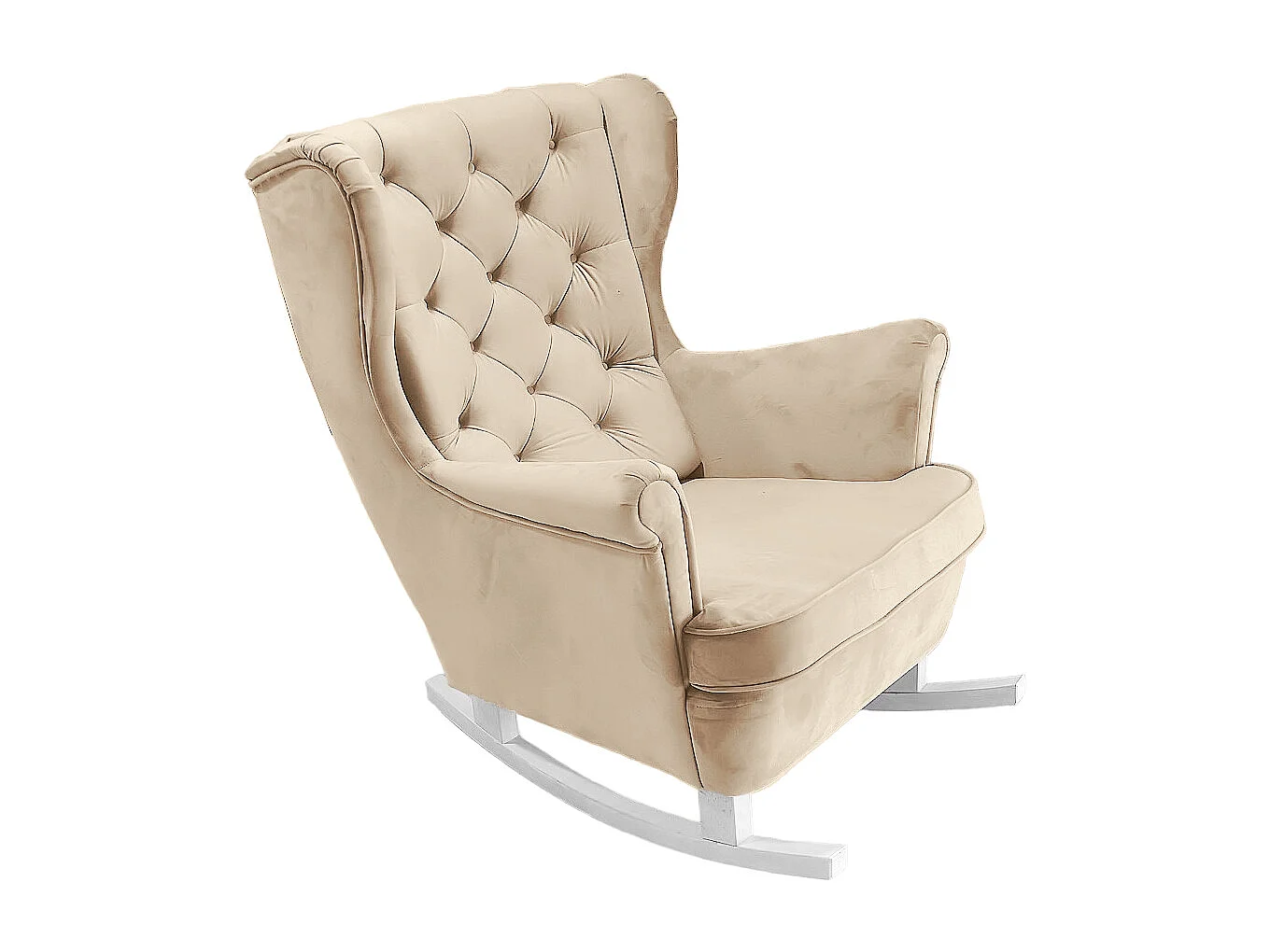 Fotel Relax z Tapicerowanym Siedzeniem i Podłokietnikami, Fotel TV 102x81x95cm Beżowy_29803 3862596 - obrazek 1